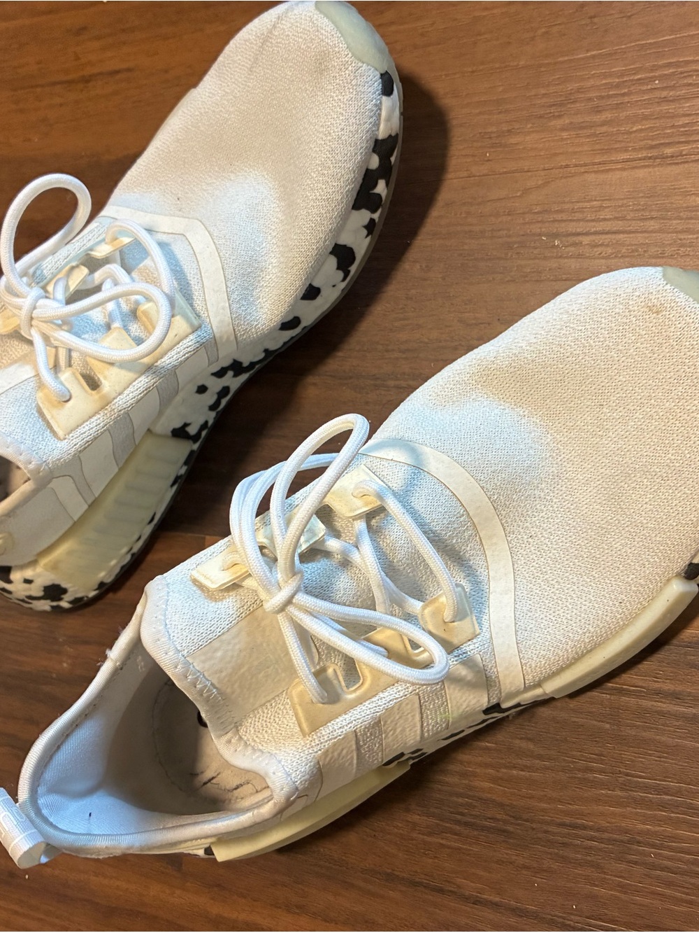 adidas Cream Knit Low-Top Sneakers